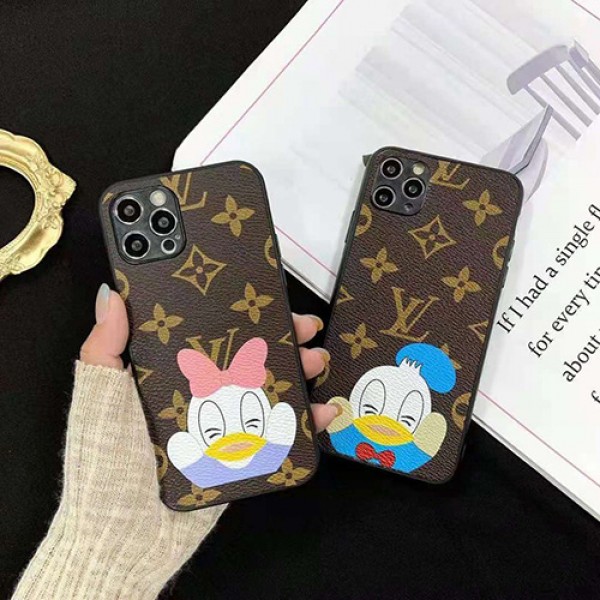 Lv＆Disneyコラボ 交換用 ブランド iphone 13/12/12 pro/12 mini/12 pro maxケース韓国風ジャケット型ケース 経典 革製  モノグラム  アイフォン11/11 pro/11 pro max/se2ケース耐衝撃ファッションブランドヴィトン＆ディズニー 可愛いIPHONE X/XS/XR/8/7保護カバー芸能人愛用