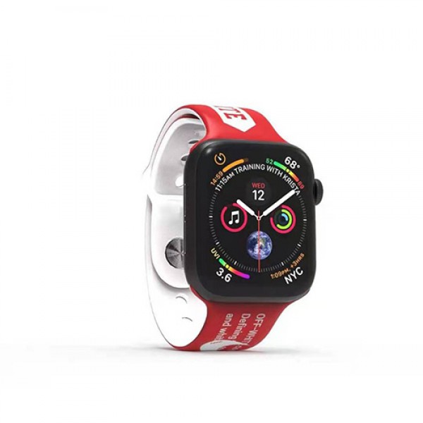  Nike off whiteコラボ Apple Watch 8/7/6/5/4/3ベルト革型スポーツ風 交換用アップルウォッチ8/7/6/Se 2020 バンド ブランド レディース男女通用ナイキ高級Apple Watch 6/5/4/3ブランドバンド