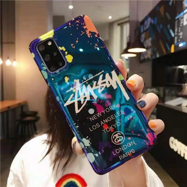 A-ape/エーエイプブランドGalaxyA32/A51彩色スマホカバー新品ステューシーブランドB-apeGalaxy S21+ /S21Ultraケース男女通用STUSSYデザイン感アベイシングエイプGalaxy Note20/Note20ultra質感SUPERMEカバー