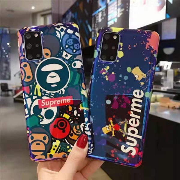 A-ape/エーエイプブランドGalaxyA32/A51彩色スマホカバー新品ステューシーブランドB-apeGalaxy S21+ /S21Ultraケース男女通用STUSSYデザイン感アベイシングエイプGalaxy Note20/Note20ultra質感SUPERMEカバー