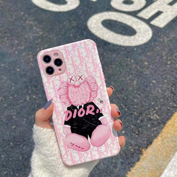 カウズ ブランドiphone12/12pro max/12 mini/12 pro maxケース ハンドバンド付き 韓国風 ホルダー付 KAWS 個性潮 iphone x/xr/xs/xs maxケース  ins風 iphone 11/11 pro/11 pro maxケース かわいい iphone x/8/7 plusケース大人気