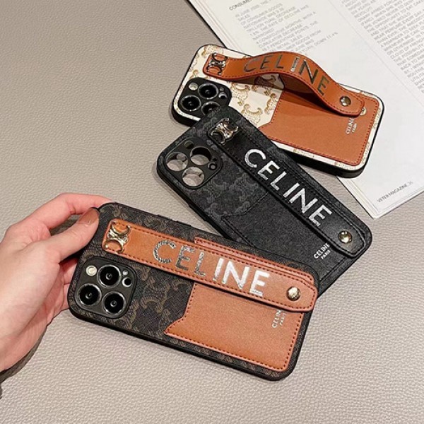 セリーヌceline iphone 13/14 pro/13 pro max xs/8/7 plusカバー メンズ レディースバンドアイフォン13 14ケースカバーiphone11/12 13 pro max スマホケース コピー