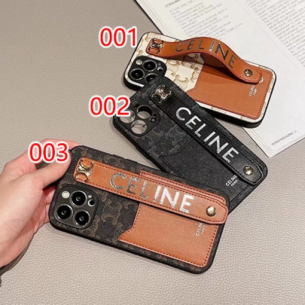 セリーヌceline iphone 13/14 pro/13 pro max xs/8/7 plusカバー メンズ レディースバンドアイフォン13 14ケースカバーiphone11/12 13 pro max スマホケース コピー