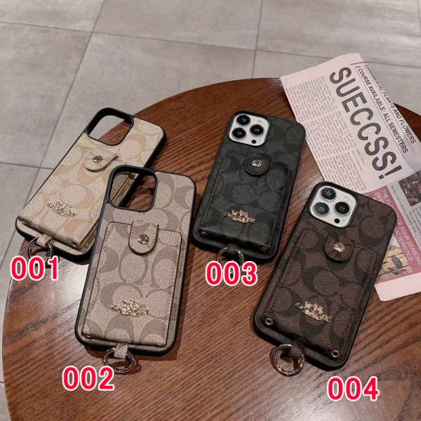 Coach コーチブランドiphone 14 plus 15 pro maxケースハイブランド アイフォン15 14+ 13 pro max レディースメンズ激安iphone 14 15 plusケースカバースタンド付きiphone14/13 pro max スマホケース コピー