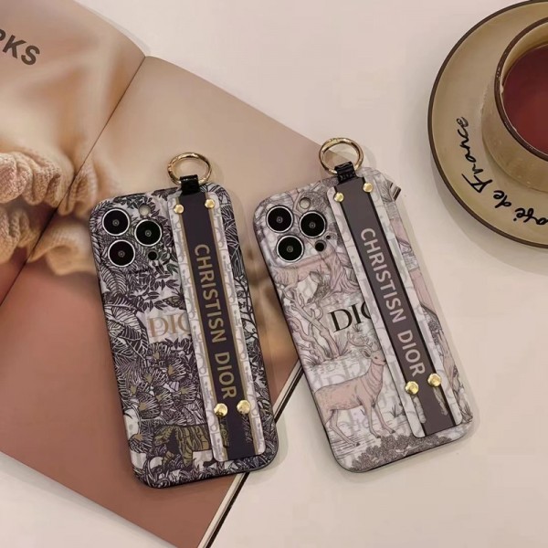 Dior ディオールiphone 15/14 pro/15 pro max xs/8/7 plusカバー ストラップ付 カード入れ韓国風セレブ愛用 iphone 15 アイフォン 15 14 13pro maxケース ジャケットスマホケース コピーセレブ愛用全機種対応ハイブランドケース パロディiphone14/13 pro max スマホケース コピー