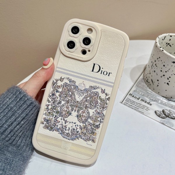 Dior ディオールiphone 16/14 pro/15 pro max xs/8/7 plusカバー ストラップ付 カード入れiphone 14 15 16 plusケースカバースタンド付きセレブ愛用全機種対応ハイブランドケース パロディiphone16 15 14/13 pro max スマホケース コピー