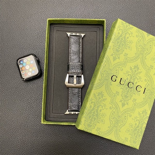 Gucci グッチアップルウォッチ9 Ultra 49mmバンドアップルウォッチ9バンドベルトアップルウォッチ7/8/9ベルトビジネスマン用高級Apple Watch9/8/7ブランドバンド本革