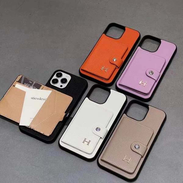 Hermes エルメスハイブランド アイフォン15 14+ 13 pro max レディースメンズ激安iphone 15/14 pro/15 pro max xs/8/7 plusカバー ストラップ付 カード入れセレブ愛用全機種対応ハイブランドケース パロディiphone14/13 pro max スマホケース コピー