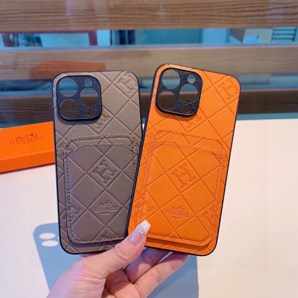 Hermes エルメスブランドiphone 16 14 plus 15 pro maxケースiphone 16/14 pro/15 pro max xs/8/7 plusカバー ストラップ付 カード入れiphone 14 15 16 plusケースカバースタンド付きiphone16 15 14/13 pro max スマホケース コピー