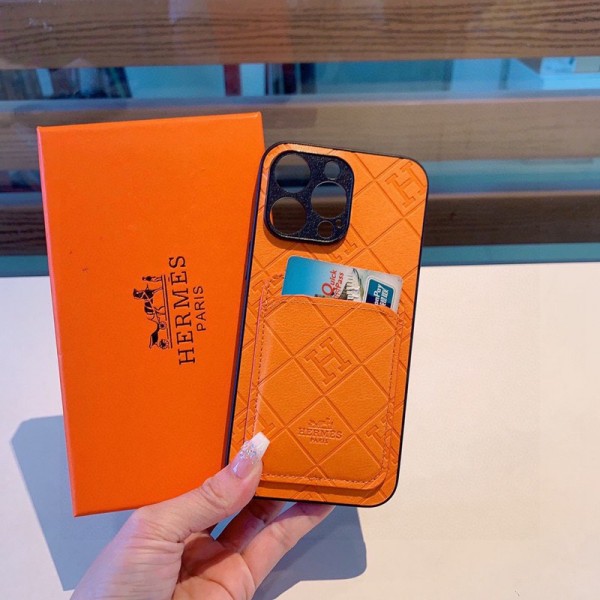 Hermes エルメスブランドiphone 16 14 plus 15 pro maxケースiphone 16/14 pro/15 pro max xs/8/7 plusカバー ストラップ付 カード入れiphone 14 15 16 plusケースカバースタンド付きiphone16 15 14/13 pro max スマホケース コピー