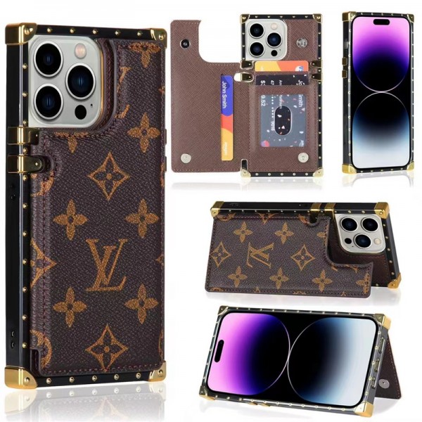 ブランドトランク型 lv burberry gucci mkiphone 15 plus 14 pro maxケースコーチ coach iphone 14/14 pro/14 pro max xs/8/7 plusカバー ストラップ付 カード入れiphone 14plusケースカバースタンド付きセレブ愛用全機種対応ハイブランドケース パロディ