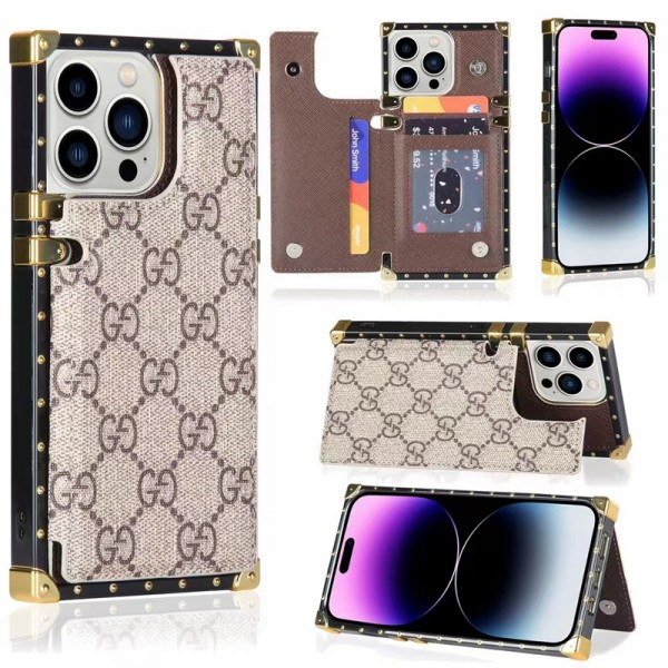 ブランドトランク型 lv burberry gucci mkiphone 15 plus 14 pro maxケースコーチ coach iphone 14/14 pro/14 pro max xs/8/7 plusカバー ストラップ付 カード入れiphone 14plusケースカバースタンド付きセレブ愛用全機種対応ハイブランドケース パロディ