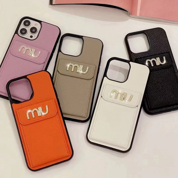 ミュウミュウ MiuMiuハイブランド アイフォン14+ 13 pro max レディースメンズ激安iphone 14/14 pro/14 pro max xs/8/7 plusカバー ストラップ付 カード入れiphone 14 15 plusケースカバースタンド付きiphone14/13 pro max スマホケース コピー