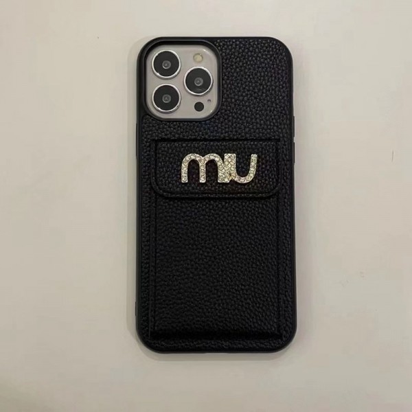 ミュウミュウ MiuMiuハイブランド アイフォン14+ 13 pro max レディースメンズ激安iphone 14/14 pro/14 pro max xs/8/7 plusカバー ストラップ付 カード入れiphone 14 15 plusケースカバースタンド付きiphone14/13 pro max スマホケース コピー