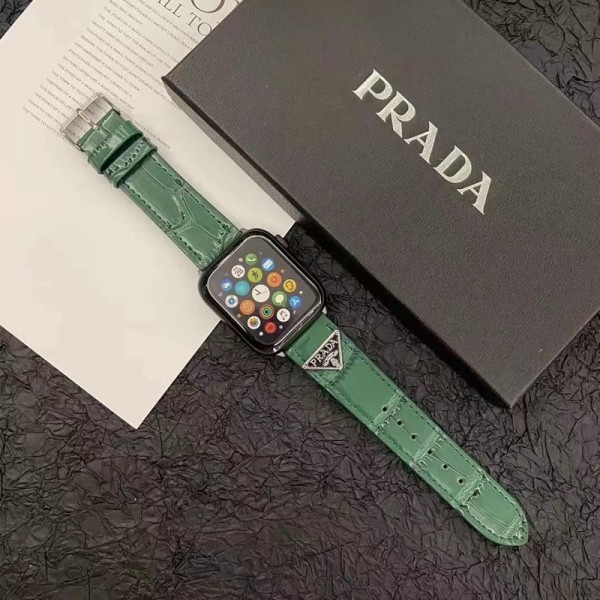 Prada/プラダアップルウォッチ Ultra 49mmバンドアップルウォッチ7/8ベルトアップルウォッチ8/7/6/Se 2022 バンド 38/40/41/42/44/45/49cm 女性ビジネスマン用高級Apple Watchブランドバンド本革