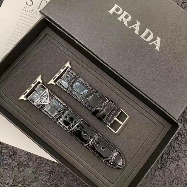 Prada/プラダアップルウォッチ Ultra 49mmバンドアップルウォッチ7/8ベルトアップルウォッチ8/7/6/Se 2022 バンド 38/40/41/42/44/45/49cm 女性ビジネスマン用高級Apple Watchブランドバンド本革