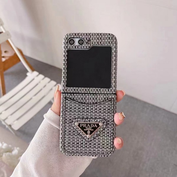 Prada プラダブランドgalaxy z flip 5 4 fold5 2023ケース折り畳み可ギャラクシー z fold5 4 3ケース 革製韓国風セレブ愛用 galaxy z flip 5 4 3ケース ジャケットスマホケース コピーgalaxy z fold 5 4 3スマホケース コピー
