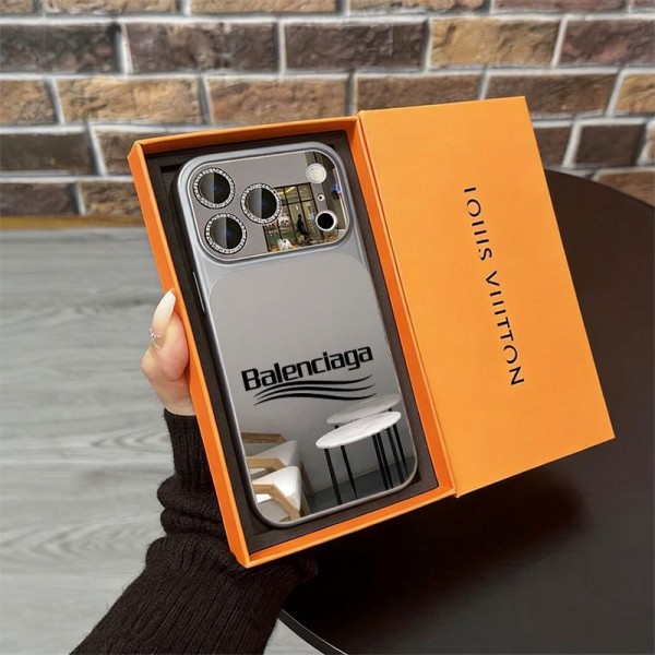 Balenciaga バレンシアガブランドiphone 16 17 pro 15 plus 16 pro max 17eケースiphone 17Pro/16/14 pro/15 pro max 16 plus 17 17eカバー ストラップ付 カード入れiphone16 17 pro air 14 15 16 plus 17ケースカバースタンド付きセレブ愛用全機種対応ハイブランドケース パロディ