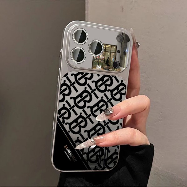 Burberry バーバリーブランドiphone 16 17 pro 15 plus 16 pro max 17eケースiphone 17Pro/16/14 pro/15 pro max 16 plus 17 17eカバー ストラップ付 カード入れセレブ愛用全機種対応ハイブランドケース パロディiphone17 air 16 15 14/13 pro max 17スマホケース コピー