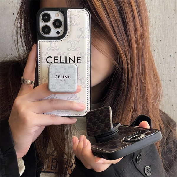 ハイブランドceline iphone14/13Pro max/13Pro/13/Se3携帯ケース レザー オシャレ 指紋防止 鏡付き アイフォン12プロ マックス/12プロ/12カバーブランドセリーヌ 高級感 レディース 皮革製品 華奢