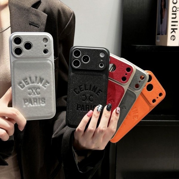 CELINE セリーヌハイブランド アイフォン16 plus15 14+ 16 17pro max カバーレディースメンズ激安iphone 17Pro/16/14 pro/15 pro max 16 plus カバー ストラップ付 カード入れ韓国風セレブ愛用 iphone 16 15 17 air アイフォン17 16 15 14 13pro maxケース ジャケットスマホケース コピーセレブ愛用全機種対応ハイブランドケース パロディ