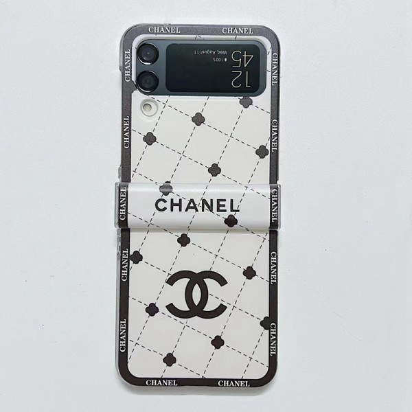 Chanel シャネルブランドgalaxy z flip 5 4 fold5 2023ケースgalaxy fold5 4 3 2ケースカバースタンド付きセレブ愛用全機種対応ハイブランドケース パロディgalaxy z fold 5 4 3スマホケース コピー