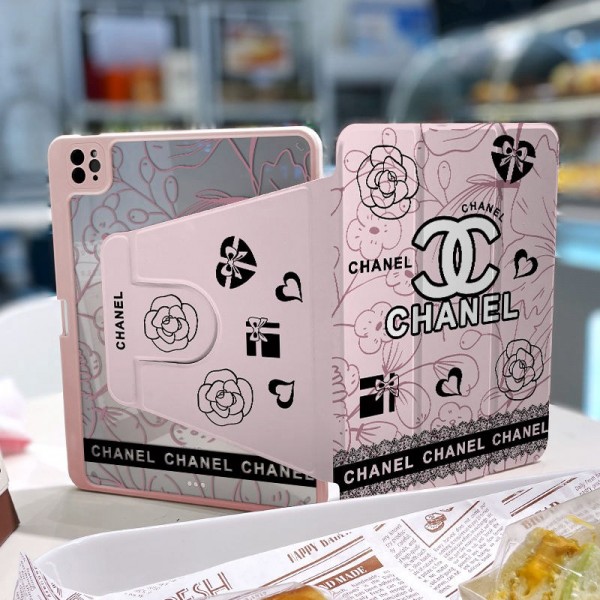 Chanel シャネルブランドIpad 10 2022ケース手帳型 IPadミニ6/5/4ケースカバー ブランドパロディメンズ レディースアイパッドエア1/2/3/4/5/6ケースブラント IPad Air 10.5インチケース コピー