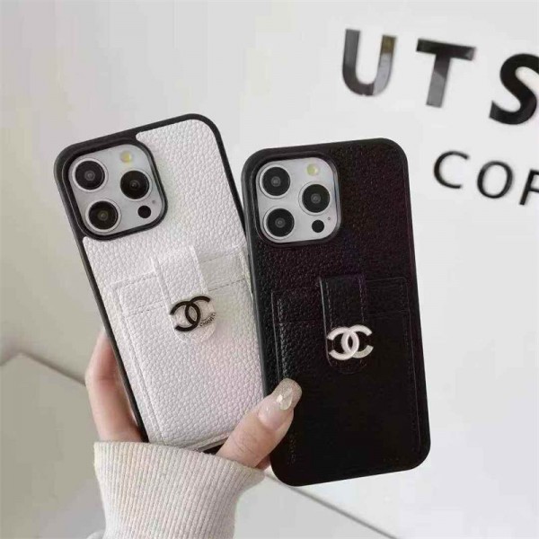 Chanel シャネルブランドiphone 16 17 pro 15 plus 16 pro maxケースiphone 17Pro/16/14 pro/15 pro max 16 plus カバー ストラップ付 カード入れiphone16 17 pro air 14 15 16 plusケースカバースタンド付きiphone17 air 16 15 14/13 pro max スマホケース コピー