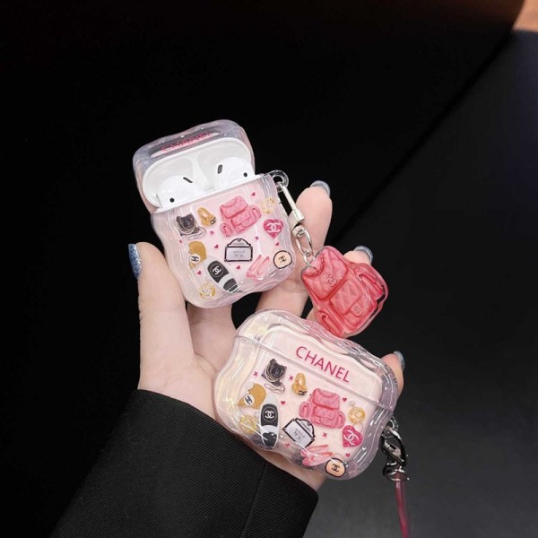 Chanel シャネルハイブランド AirPods4 3 pro3 2ケースストラップ airpods4カバー 耐衝撃 エアーポッズ4プロ2ケース 激安 ブランド エアーポッズ4 プロ2 3/2/1ケースブランド AirPods 4/3 Pro2/proケース メンズレディーズ