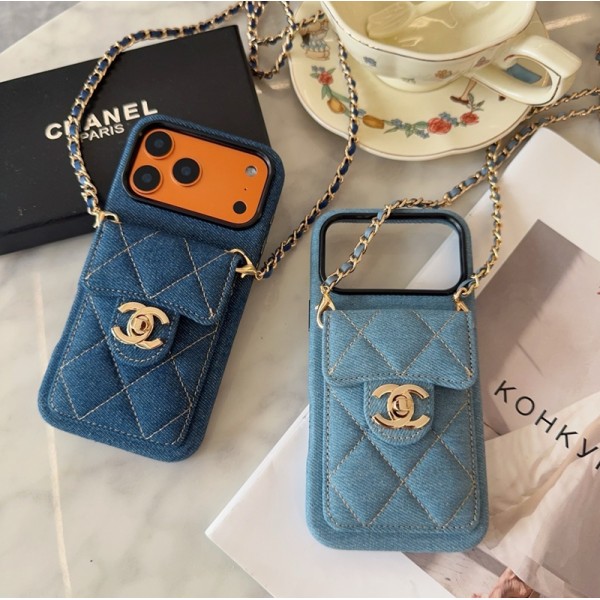 Chanel シャネルブランドiphone 16 17 pro 15 plus 16 pro max 17eケースiphone 17Pro/16/14 pro/15 pro max 16 plus 17 17eカバー ストラップ付 カード入れセレブ愛用全機種対応ハイブランドケース パロディiphone17 air 16 15 14/13 pro max 17スマホケース コピー