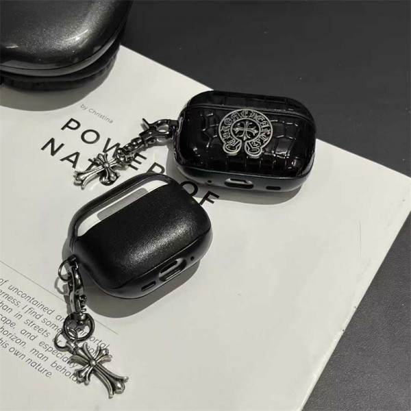 クロムハーツ Chrome Heartsハイブランド  AirPods4 3 pro3 2ケースストラップ airpods4カバー 耐衝撃 エアーポッズ4プロ2ケース 激安 ブランド エアーポッズ4 プロ2 3/2/1ケースブランド AirPods 4/3 Pro2/proケース メンズレディーズ