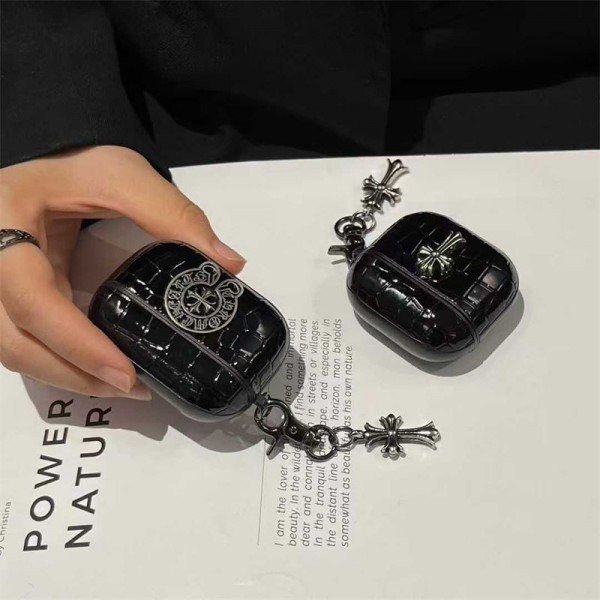 クロムハーツ Chrome Heartsハイブランド  AirPods4 3 pro3 2ケースストラップ airpods4カバー 耐衝撃 エアーポッズ4プロ2ケース 激安 ブランド エアーポッズ4 プロ2 3/2/1ケースブランド AirPods 4/3 Pro2/proケース メンズレディーズ