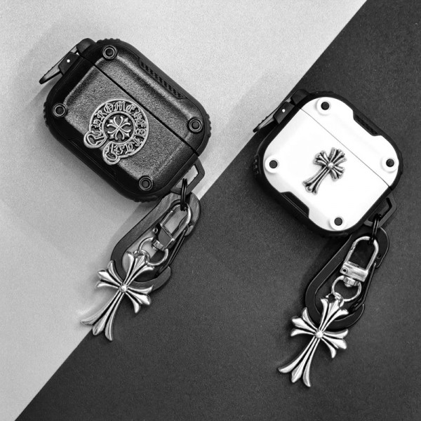 クロムハーツ Chrome Heartsハイブランド  AirPods4 3 pro3 2ケースストラップ airpods4カバー 耐衝撃 エアーポッズ4プロ2ケース 激安 ブランド エアーポッズ4 プロ2 3/2/1ケースブランド AirPods 4/3 Pro2/proケース メンズレディーズ