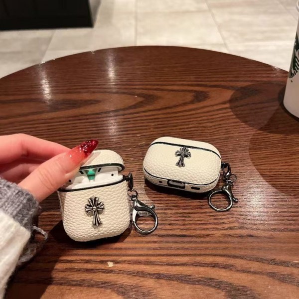 クロムハーツ Chrome Heartsハイブランド  AirPods4 3 pro3 2ケースストラップ airpods4カバー 耐衝撃 エアーポッズ4プロ2ケース 激安 ブランド エアーポッズ4 プロ2 3/2/1ケースブランド AirPods 4/3 Pro2/proケース メンズレディーズ