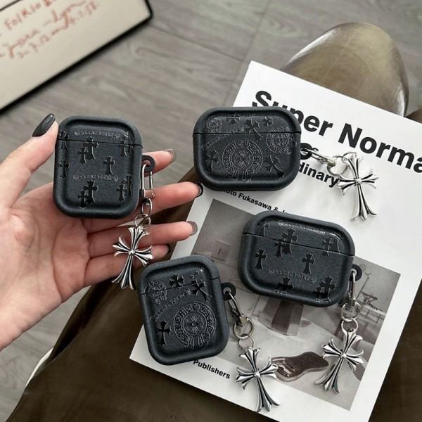 クロムハーツ Chrome Heartsハイブランド  AirPods4 3 pro3 2ケースストラップ airpods4カバー 耐衝撃 エアーポッズ4プロ2ケース 激安 ブランド エアーポッズ4 プロ2 3/2/1ケースブランド AirPods 4/3 Pro2/proケース メンズレディーズ