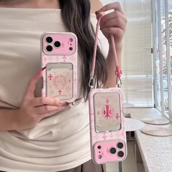クロムハーツ Chrome Heartsブランドiphone 16 17 pro 15 plus 16 pro maxケースiphone 17Pro/16/14 pro/15 pro max 16 plus カバー ストラップ付 カード入れ韓国風セレブ愛用 iphone 16 15 17 air アイフォン17 16 15 14 13pro maxケース ジャケットスマホケース コピーiphone17 air 16 15 14/13 pro max スマホケース コピー