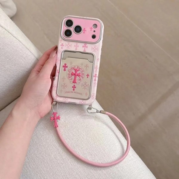 クロムハーツ Chrome Heartsブランドiphone 16 17 pro 15 plus 16 pro maxケースiphone 17Pro/16/14 pro/15 pro max 16 plus カバー ストラップ付 カード入れ韓国風セレブ愛用 iphone 16 15 17 air アイフォン17 16 15 14 13pro maxケース ジャケットスマホケース コピーiphone17 air 16 15 14/13 pro max スマホケース コピー