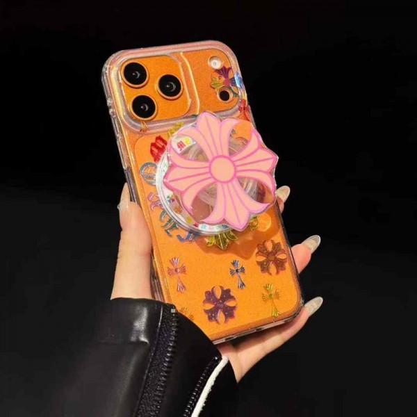 クロムハーツ Chrome Heartsおしゃれiphone 17 air 16  pro max 15 14 13 12 ケース 手帳型バッグ型iphone 17Pro/16/14 pro/15 pro max 16 plus カバー ストラップ付 カード入れiphone16 17 pro air 14 15 16 plusケースカバースタンド付きセレブ愛用全機種対応ハイブランドケース パロディ