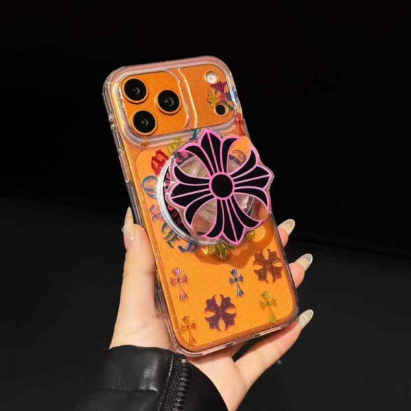 クロムハーツ Chrome Heartsおしゃれiphone 17 air 16  pro max 15 14 13 12 ケース 手帳型バッグ型iphone 17Pro/16/14 pro/15 pro max 16 plus カバー ストラップ付 カード入れiphone16 17 pro air 14 15 16 plusケースカバースタンド付きセレブ愛用全機種対応ハイブランドケース パロディ