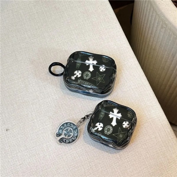 クロムハーツ Chrome Heartsハイブランド AirPods4 3 pro3 2ケースストラップ airpods4カバー 耐衝撃 エアーポッズ4プロ2ケース 激安 ブランド エアーポッズ4 プロ2 3/2/1ケースブランド AirPods 4/3 Pro2/proケース メンズレディーズ