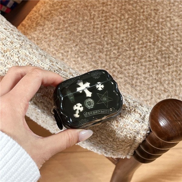 クロムハーツ Chrome Heartsハイブランド AirPods4 3 pro3 2ケースストラップ airpods4カバー 耐衝撃 エアーポッズ4プロ2ケース 激安 ブランド エアーポッズ4 プロ2 3/2/1ケースブランド AirPods 4/3 Pro2/proケース メンズレディーズ