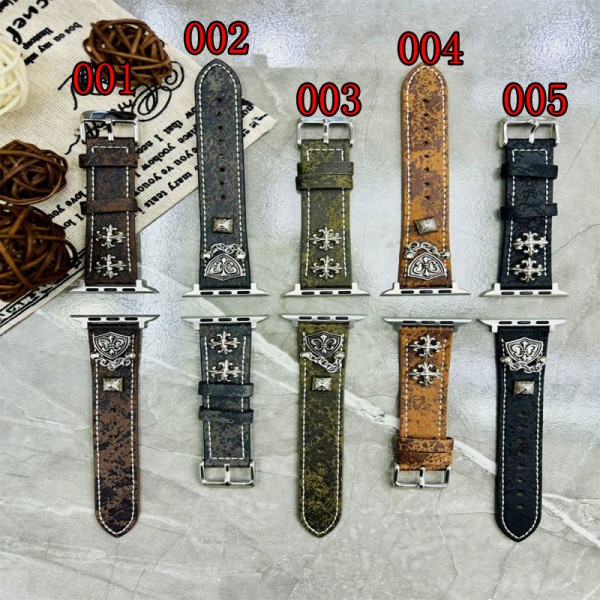 クロムハーツ Chrome Heartsアップルウォッチ11 Ultra3 se3 10 9 Ultra2 49mmバンドアップルウォッチ11 10 9バンドベルトアップルウォッチ11/7/8/9 10ベルトビジネスマン用高級Apple Watch 11/10/9/8/7ブランドバンド本革