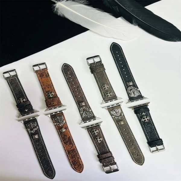 クロムハーツ Chrome Heartsアップルウォッチ11 Ultra3 se3 10 9 Ultra2 49mmバンドアップルウォッチ11 10 9バンドベルトアップルウォッチ11/7/8/9 10ベルトビジネスマン用高級Apple Watch 11/10/9/8/7ブランドバンド本革