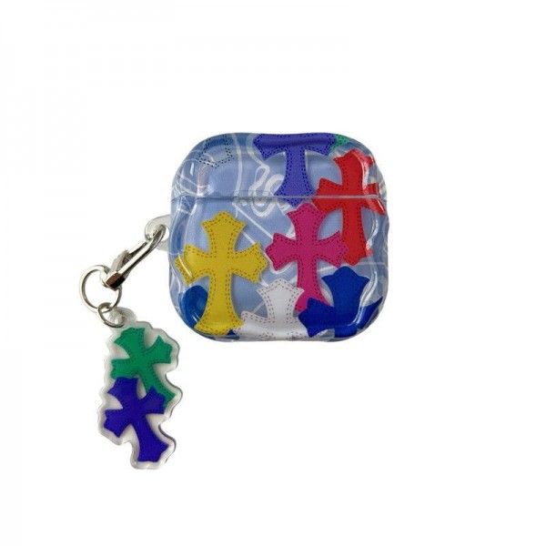 クロムハーツ Chrome Heartsハイブランド AirPods4 3 pro3 2ケースストラップ airpods4カバー 耐衝撃 エアーポッズ4プロ2ケース 激安 ブランド エアーポッズ4 プロ2 3/2/1ケースブランド AirPods 4/3 Pro2/proケース メンズレディーズ