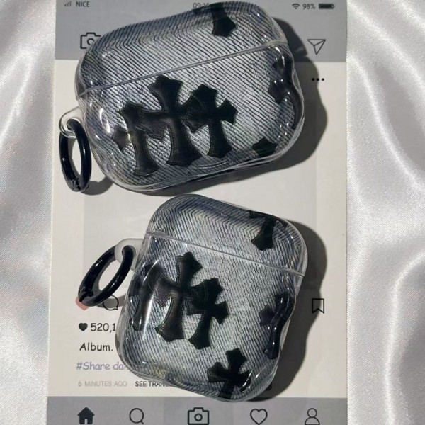 クロムハーツ Chrome Heartsハイブランド AirPods4 3 pro3 2ケースストラップ airpods4カバー 耐衝撃 エアーポッズ4プロ2ケース 激安 ブランド エアーポッズ4 プロ2 3/2/1ケースブランド AirPods 4/3 Pro2/proケース メンズレディーズ