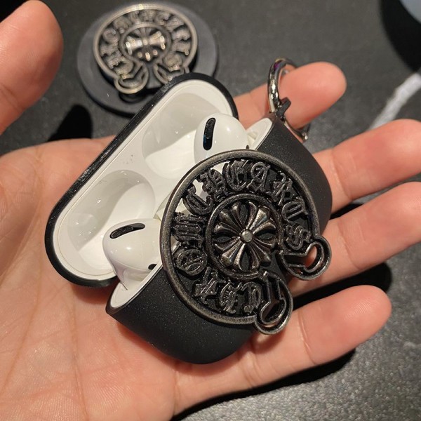 クロムハーツ Chrome Heartsハイブランド AirPods4 3 pro3 2ケースストラップ airpods4カバー 耐衝撃 エアーポッズ4プロ2ケース 激安 ブランド エアーポッズ4 プロ2 3/2/1ケースブランド AirPods 4/3 Pro2/proケース メンズレディーズ