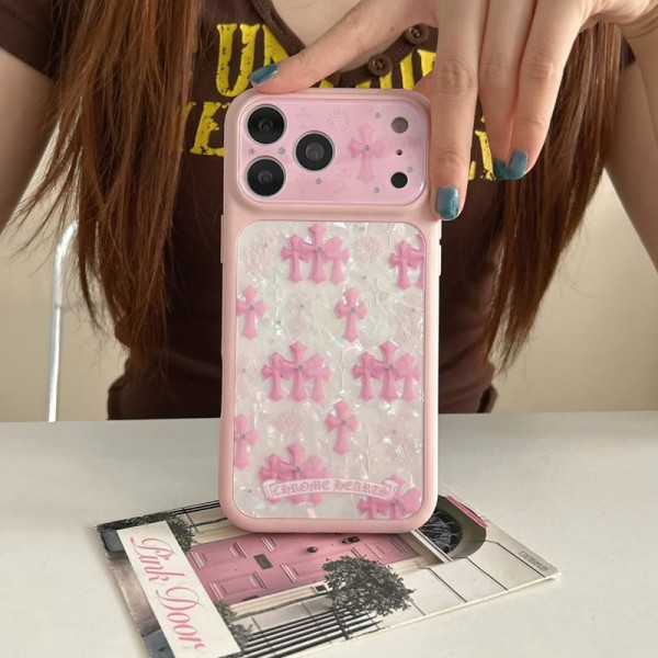 クロムハーツ Chrome Heartsブランドiphone 16 17 pro 15 plus 16 pro max 17eケースiphone 17Pro/16/14 pro/15 pro max 16 plus 17 17eカバー ストラップ付 カード入れiphone16 17 pro air 14 15 16 plus 17ケースカバースタンド付き韓国風セレブ愛用 iphone 17e 16 15 17 air アイフォン17 16 15 14 13pro maxケース 