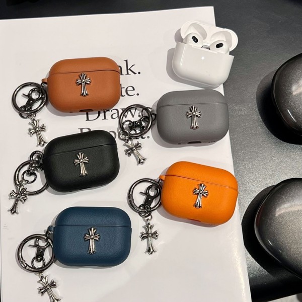 クロムハーツ Chrome Heartsハイブランド AirPods4 3 pro3 2ケースストラップ airpods4カバー 耐衝撃 エアーポッズ4プロ2ケース 激安 ブランド エアーポッズ4 プロ2 3/2/1ケースブランド AirPods 4/3 Pro2/proケース メンズレディーズ