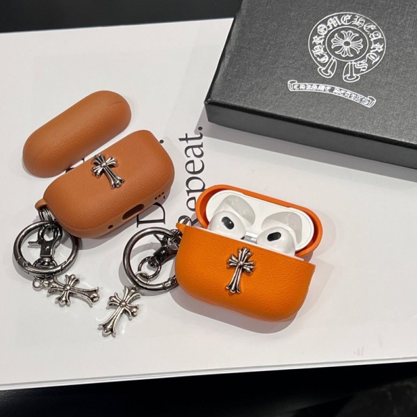クロムハーツ Chrome Heartsハイブランド AirPods4 3 pro3 2ケースストラップ airpods4カバー 耐衝撃 エアーポッズ4プロ2ケース 激安 ブランド エアーポッズ4 プロ2 3/2/1ケースブランド AirPods 4/3 Pro2/proケース メンズレディーズ