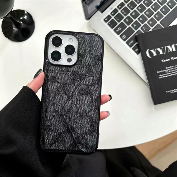 Coach コーチブランドiphone 16 15 plus 16 pro maxケースおしゃれiphone 16  pro max15 14 13 12 ケース 手帳型バッグ型iphone16 pro 14 15 16 plusケースカバースタンド付きiphone16 15 14/13 pro max スマホケース コピー